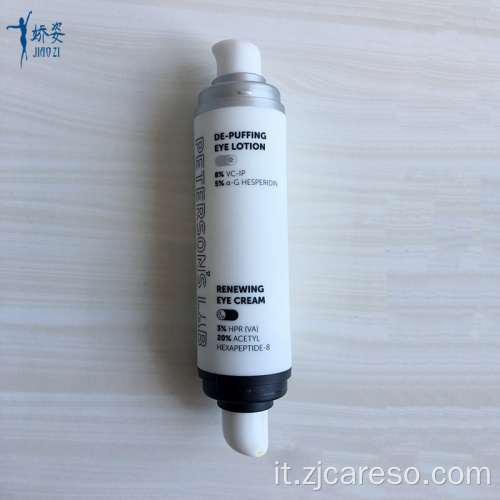 Flacone airless in PP con doppia pompa da 10+10 ml